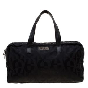 Aigner Black Nylon And Leather Satchels